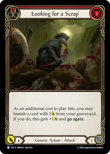 Looking for a Scrap, red pitch